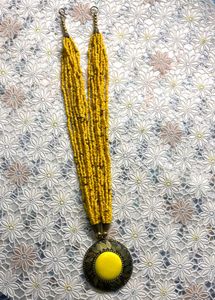 YELLOW BEADED NECKLACE 💛