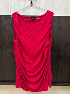 Charming Red Sleeveless Top