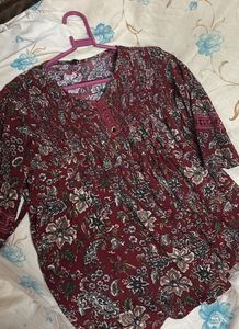 Floral Print Tunic Top