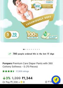 Pamper Primium Diaper S ize
