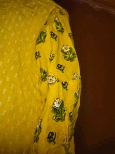 Combo Of Yellow Kurta Top And Shirt Check