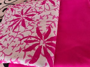 Pink Floral Fabric For Suit OR Cod Sets