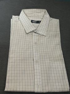 Checks Cotton White Shirt For Men