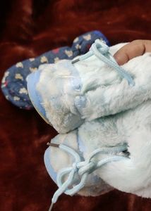 Baby Woolen Soft Shoes + Milk Bottle Cover