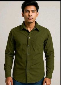 Olive Green Casual Shirt