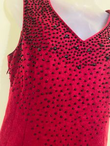 Red Beaded Dress