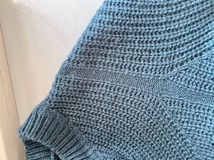 Blue Knit Pullover Sweater