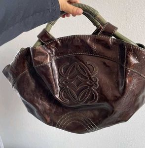 Loewe Brown Patent Leather Bag