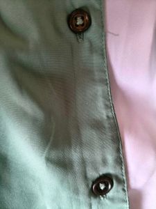 Two-Tone Button-Up Top