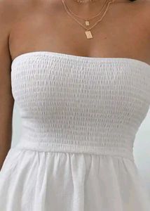 Elegant White Strapless Maxi Dress