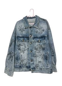 Custom Hello Kitty Graffiti Denim Jacket