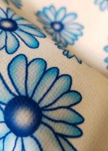 Stylish Blue Floral Tank Top