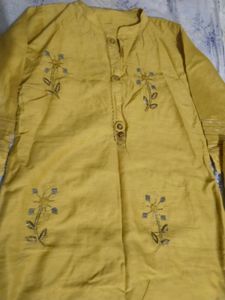 Yellow Embroidered Kurta Set