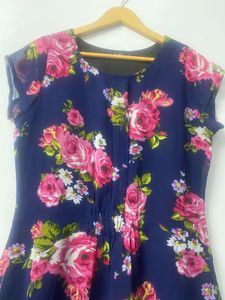 Navy Blue floral dress