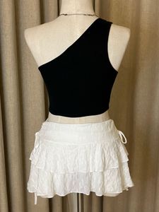 One Shoulder Black Top