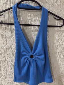Blue Halter Top