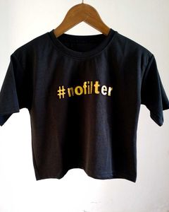 "#nofilter" Black T-Shirt