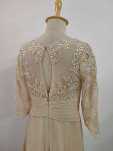Lace Bodice Chiffon Dress