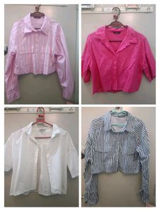 Combo Of 4 Crop Shirts For Women
