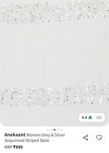 Grey &amp; Silver Sequinned Stole