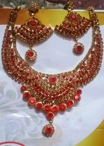 Red & Gold Jewelry Set