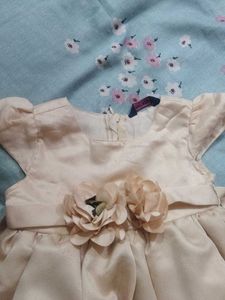 Cream Color Branded Up N Dowm Frock