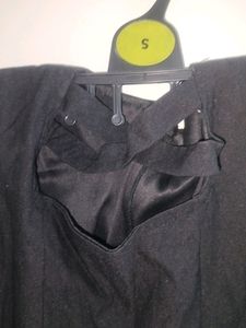 Cute Black Cold Shoulder Dress - Size S