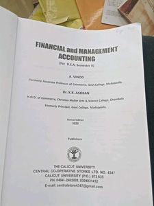 Financial and Management Accounting BCA 2nd sem