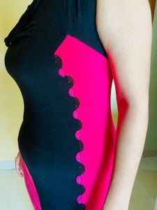 Stylish Pink & Black Dress