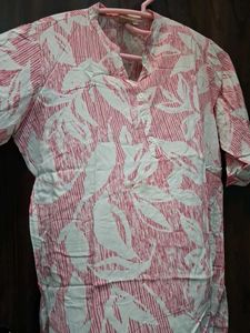 Floral Print Button-Up Tunic
