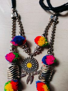 Long Multi Oxidised Necklace