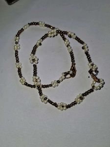 Pinteresty Beaded Pearl Flower Bracelets
