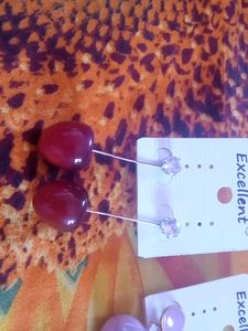 Red And Purple Earrings