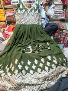 Elegant Green Embroidered Salwar Suit