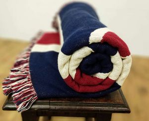 Imported Union Jack Flag Throw Blanket