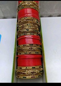 Red &amp; Gold Bangles