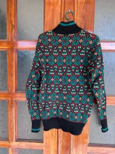 Authentic Christian Dior Patterned Turtleneck Swea