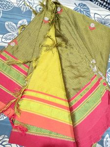 Elegant Ethnic Saree (खन साड़ी)(with Ready Blouse)