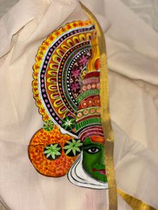 Beautifully handpainted set&amp;mundu ❤️✨