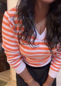 Striped V-Neck Sweater