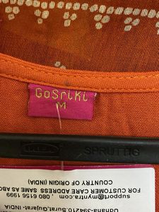 Elegant Orange Anarkali Kurta Set