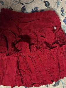 Red Ruffled Skirt