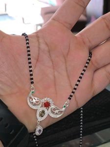 Pure Silver Mangalsutar ✨💍 #Silver #Jewelry #Mang