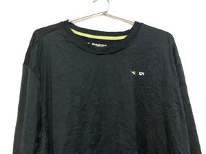 Diadora Black Long Sleeve T Shirt