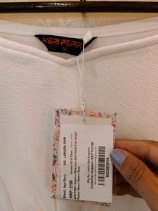 White Square Neck Dress