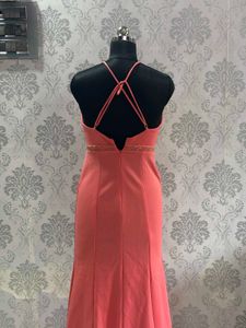Elegant Coral Gown
