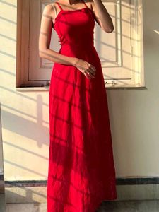Elegant Red Maxi Dress