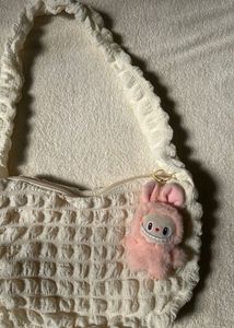 Labubu Pink Plushie Keychain
