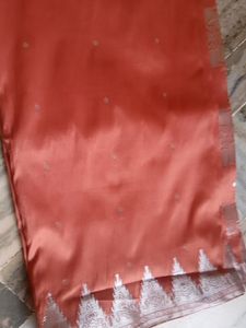 Peach Color Saree With Blouse