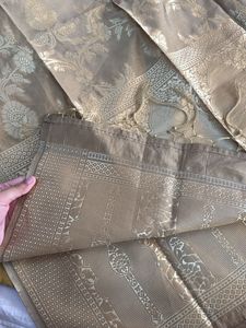 Premium banarasi mustard and golden suit set